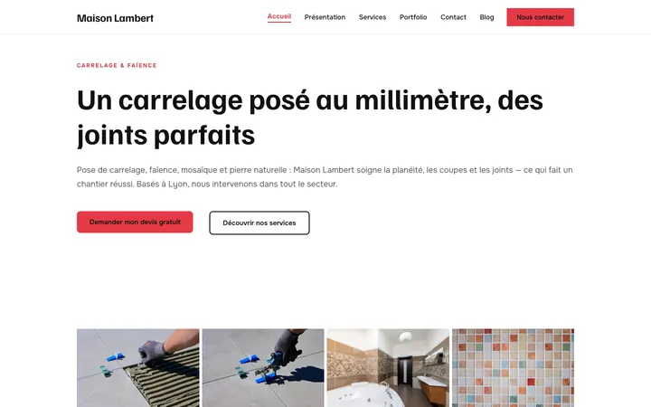 Aperçu réel de la charte Mosaïque